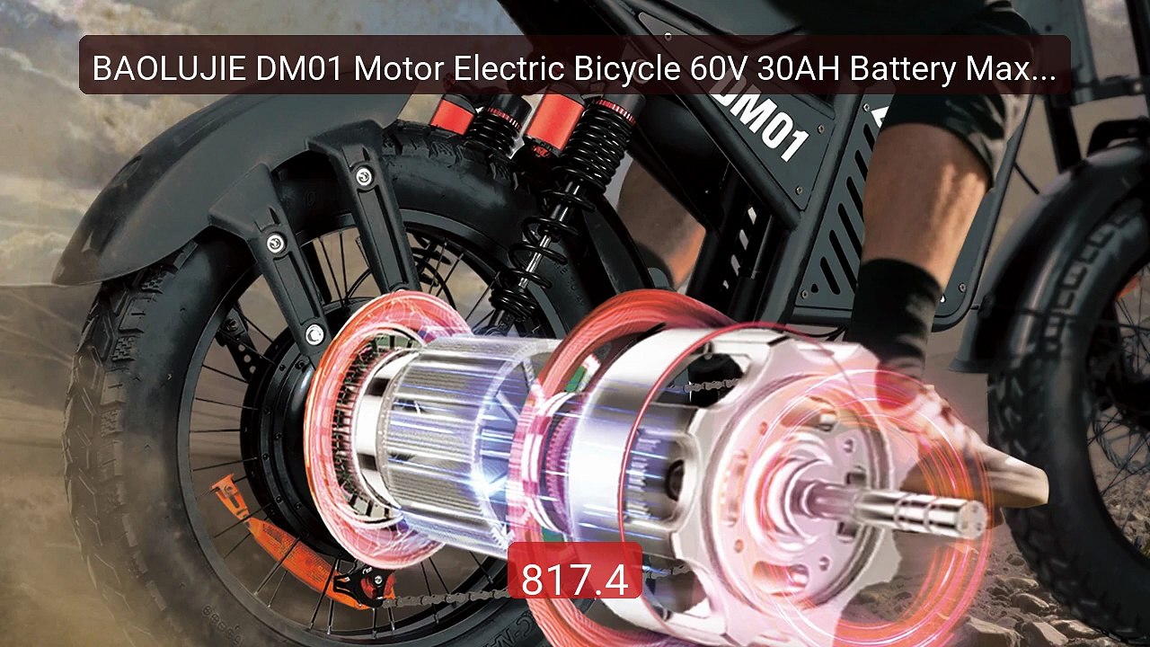 BAOLUJIE DM01 Motor Electric Bicycle 60V 30AH Battery Max Speed 42 ... -- Top Rated 2026 | Buy Now!