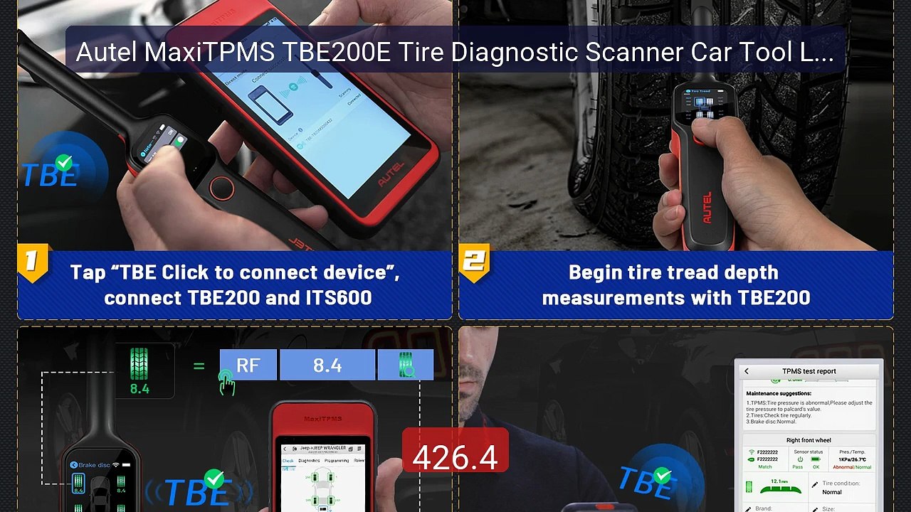 Autel MaxiTPMS TBE200E Tire Diagnostic Scanner Car Tool Laser ... -- Best Buy 2026 | Great Quality!