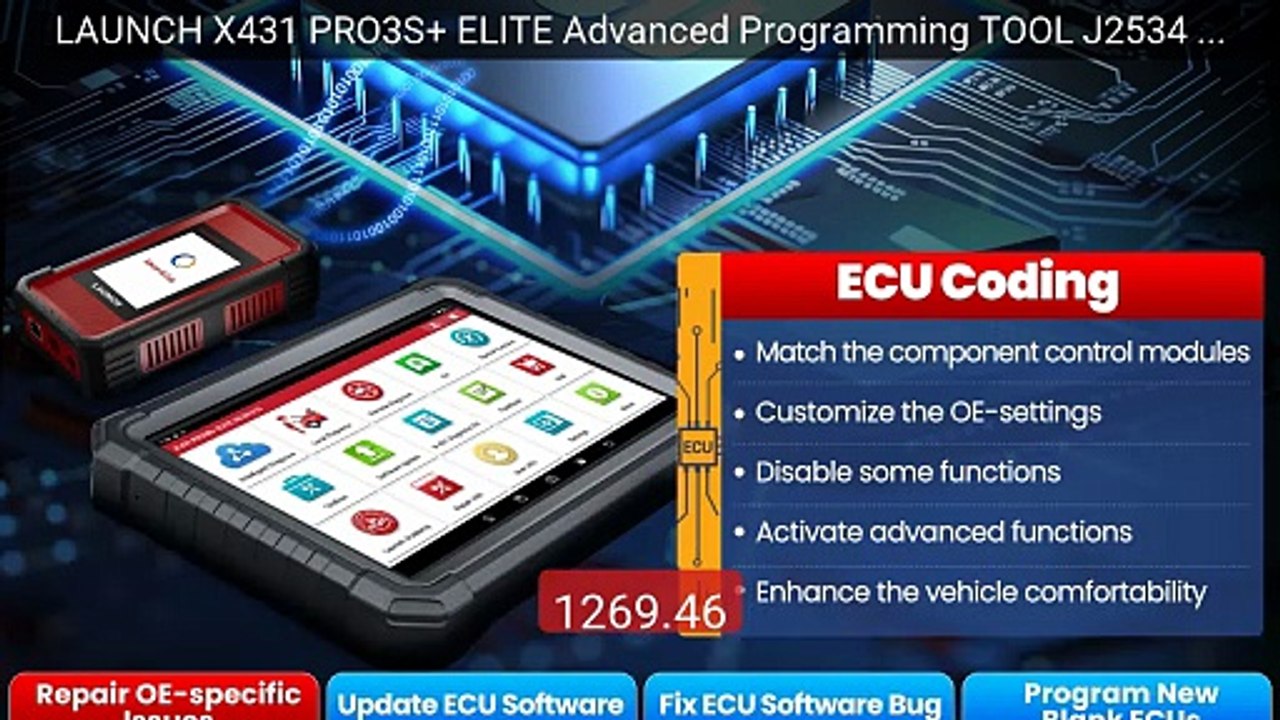LAUNCH X431 PRO3S+ ELITE Advanced Programming TOOL J2534 CAN ... -- Amazing Value 2026 | Must Have!