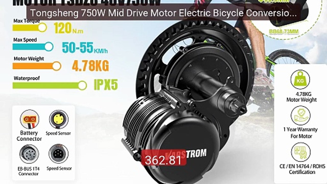 Tongsheng 750W Mid Drive Motor Electric Bicycle Conversion Kit... -- Best Buy 2026 | Great Quality!