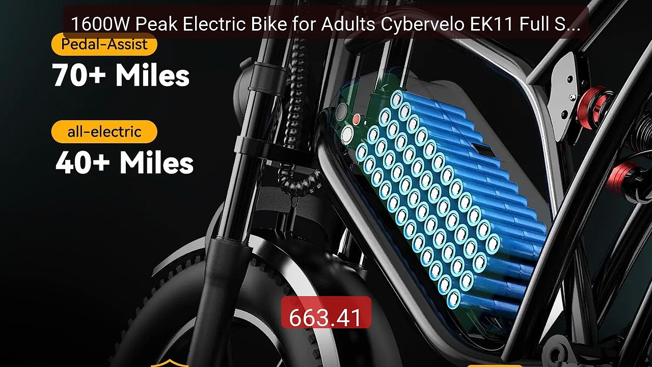 1600W Peak Electric Bike for Adults Cybervelo EK11 Full Sus... -- Top Pick 2026 | Unbeatable Price!
