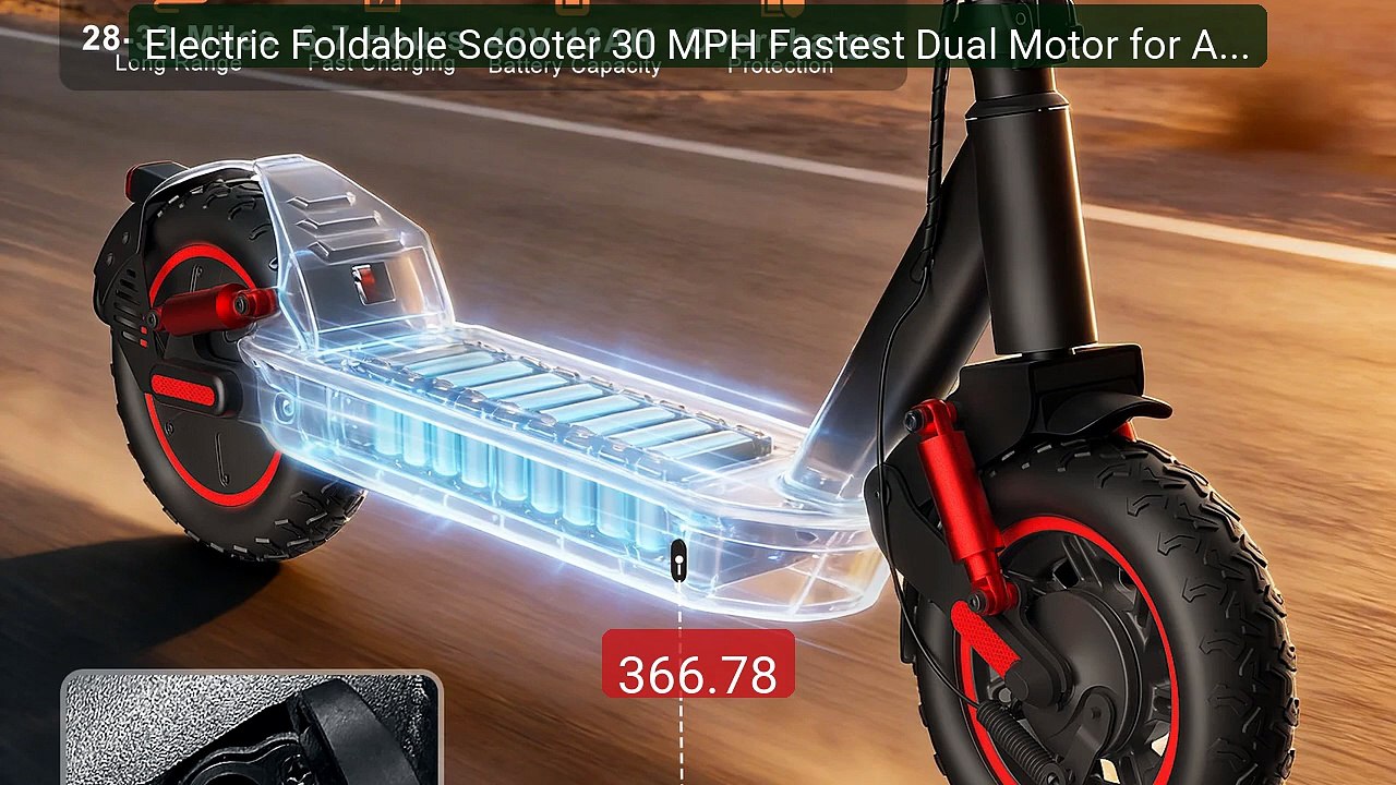 Electric Foldable Scooter 30 MPH Fastest Dual Motor for Adult Scoot... -- Top Rated 2026 | Buy Now!
