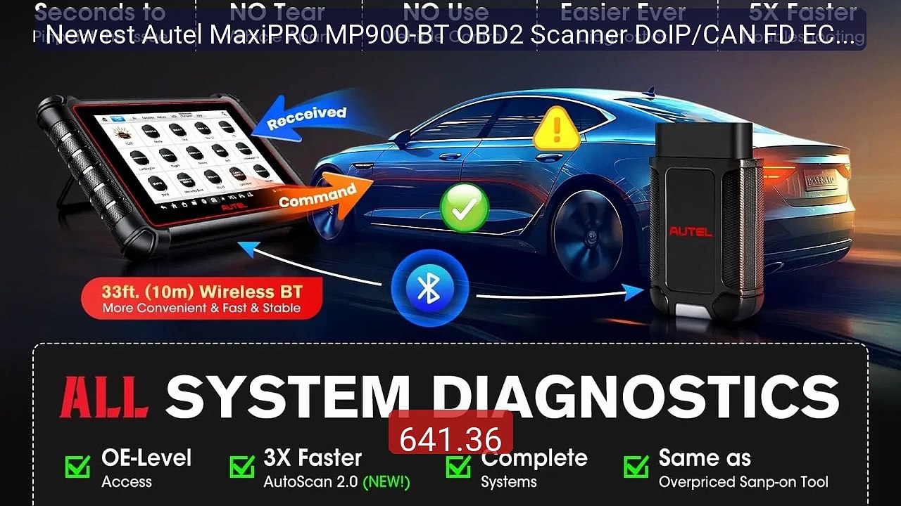Newest Autel MaxiPRO MP900-BT OBD2 Scanner DoIP/CAN FD ECU Co... -- Amazing Value 2026 | Must Have!