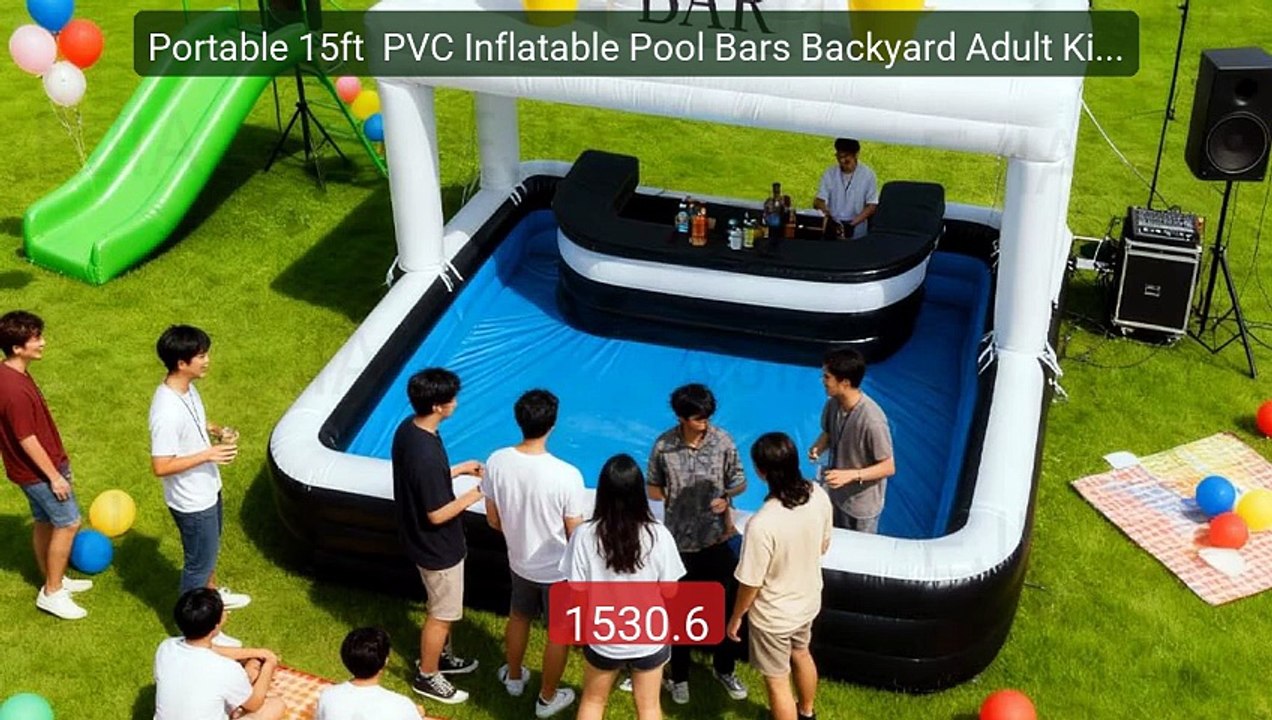 Portable 15ft  PVC Inflatable Pool Bars Backyard Adult Kids  I... -- Hot Deal 2026 | Limited Offer!