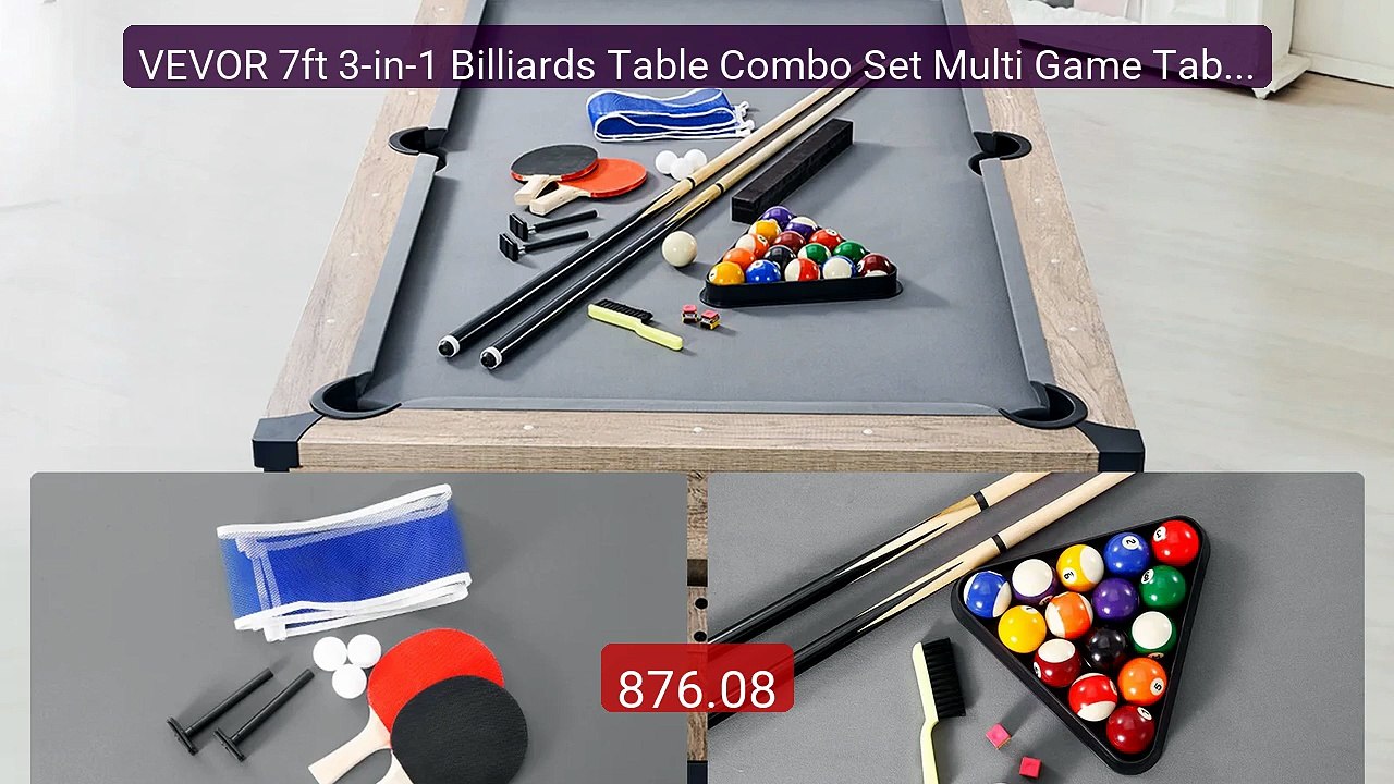 VEVOR 7ft 3-in-1 Billiards Table Combo Set Multi Game Table wi... -- Hot Deal 2026 | Limited Offer!