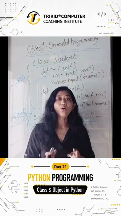 Day 21 - Python Programming - Class & Object in Python - TCCI