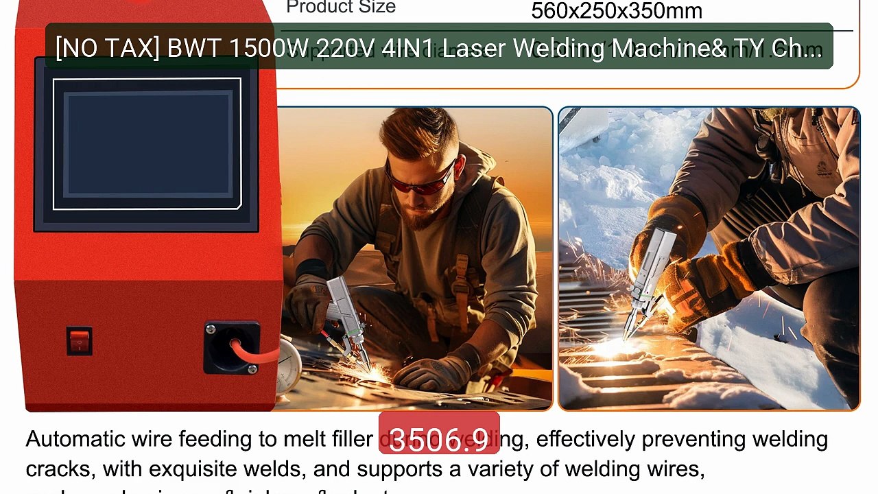 [NO TAX] BWT 1500W 220V 4IN1 Laser Welding Machine& TY Chiller... -- Best Buy 2026 | Great Quality!