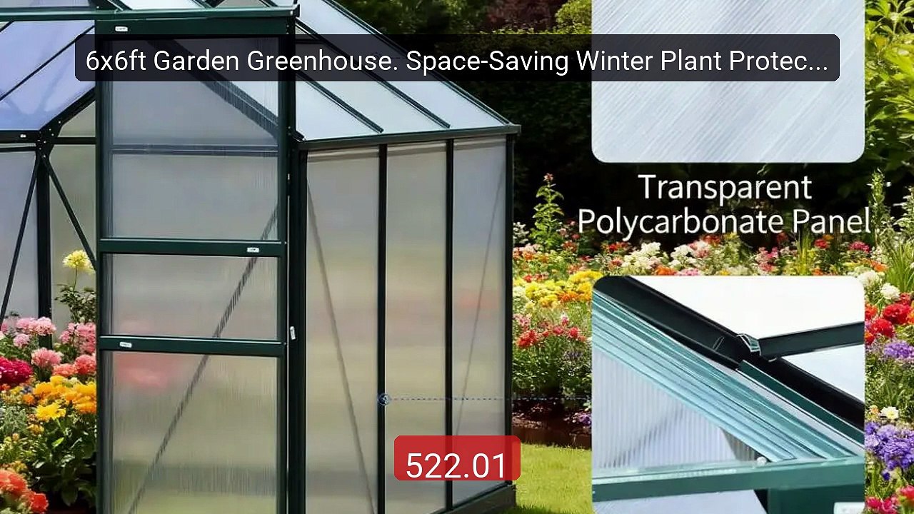 6x6ft Garden Greenhouse. Space-Saving Winter Plant Protector,... -- Amazing Value 2026 | Must Have!