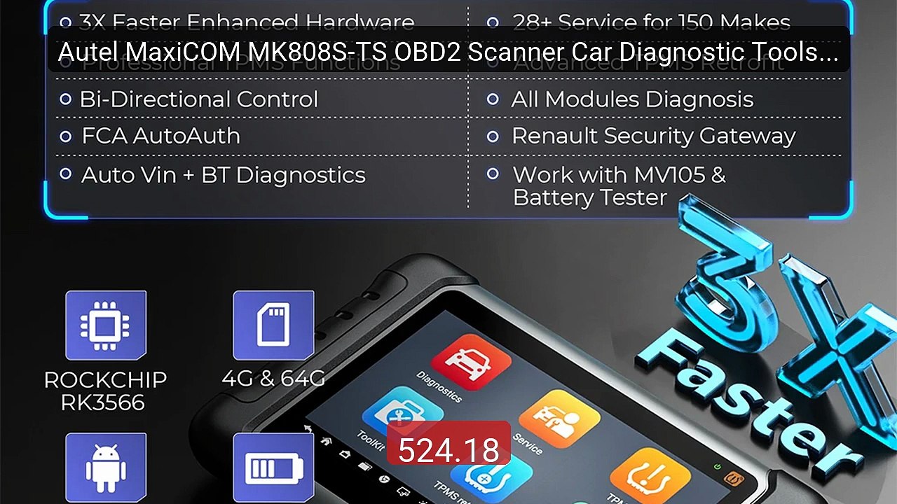 Autel MaxiCOM MK808S-TS OBD2 Scanner Car Diagnostic Tools TPMS... -- Best Buy 2026 | Great Quality!