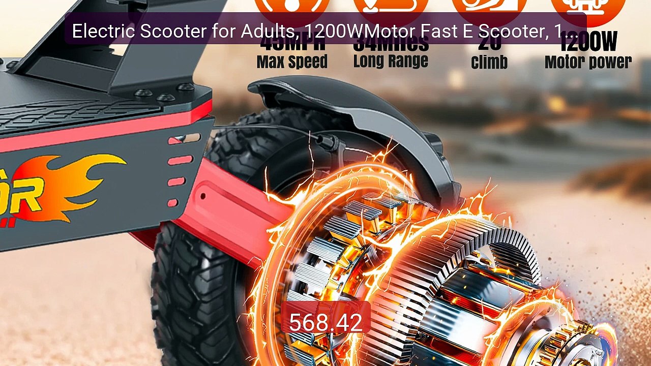 Electric Scooter for Adults, 1200WMotor Fast E Scooter, 11"... -- Top Pick 2026 | Unbeatable Price!