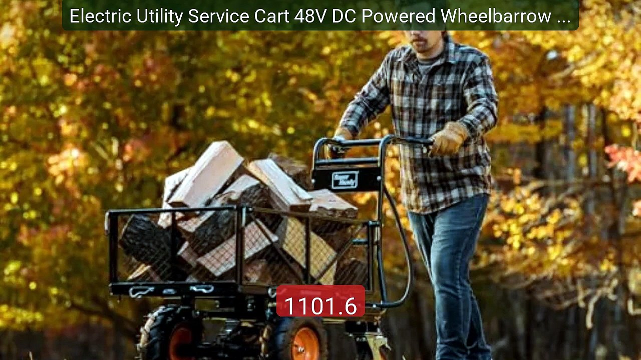 Electric Utility Service Cart 48V DC Powered Wheelbarrow with 660Lb... -- Top Rated 2026 | Buy Now!