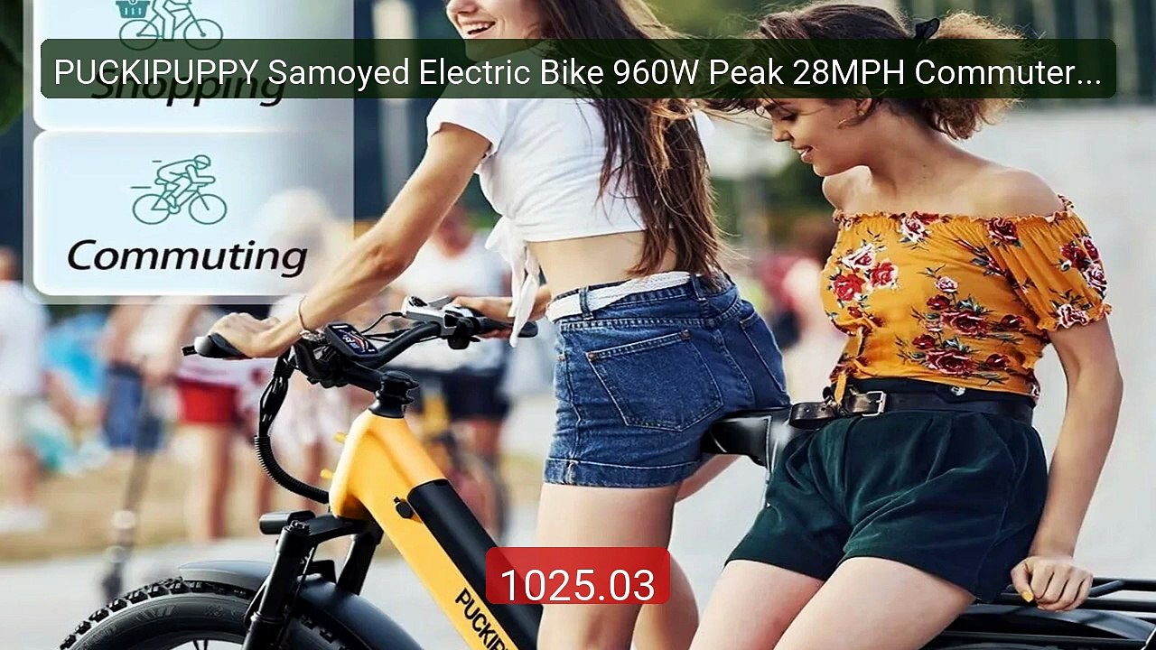 PUCKIPUPPY Samoyed Electric Bike 960W Peak 28MPH Commuter E-Bike A... -- Best Deal 2026 | Shop Now!