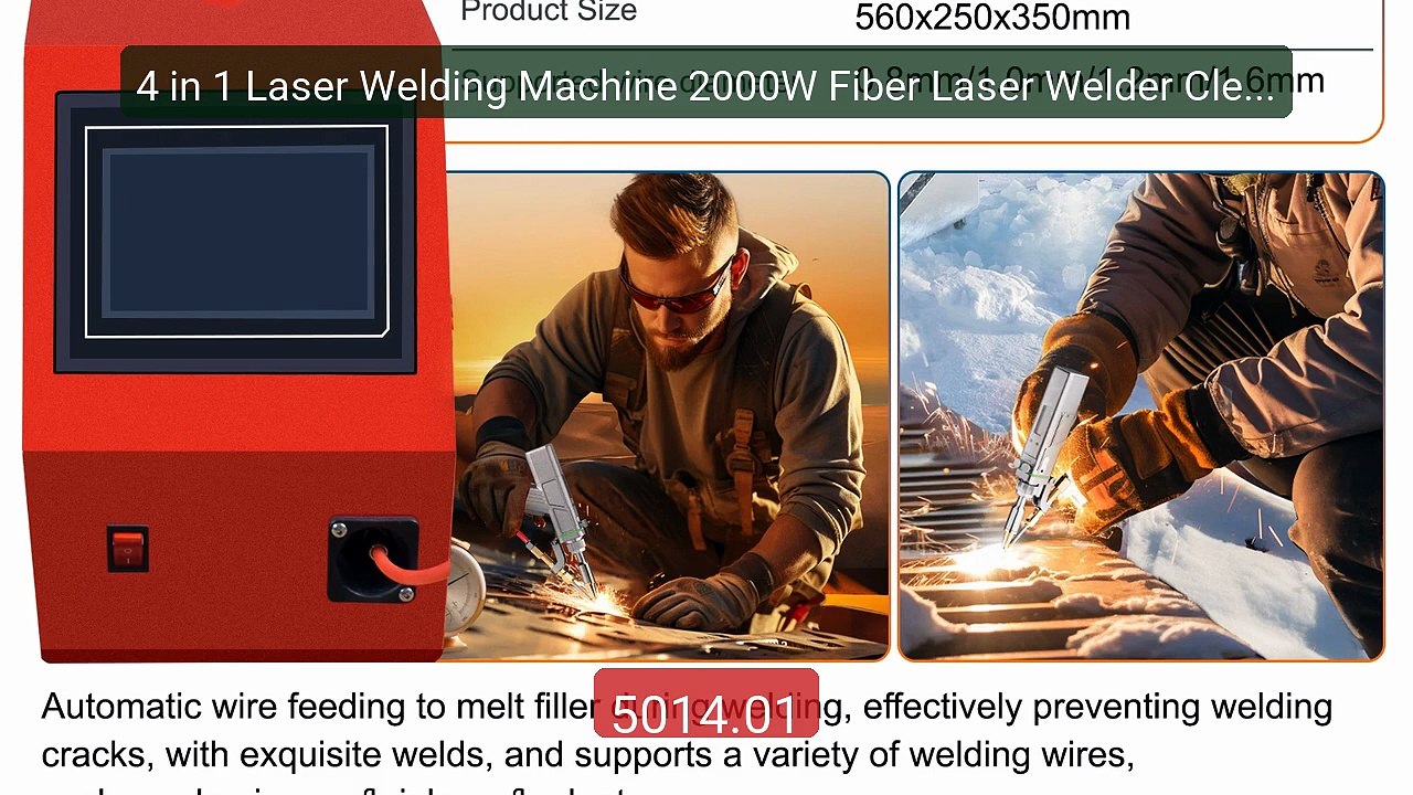 4 in 1 Laser Welding Machine 2000W Fiber Laser Welder Cleanin... -- Amazing Value 2026 | Must Have!