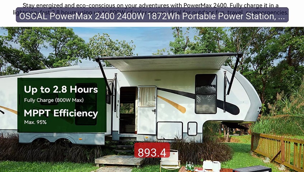 OSCAL PowerMax 2400 2400W 1872Wh Portable Power Station, Dual... -- Amazing Value 2026 | Must Have!