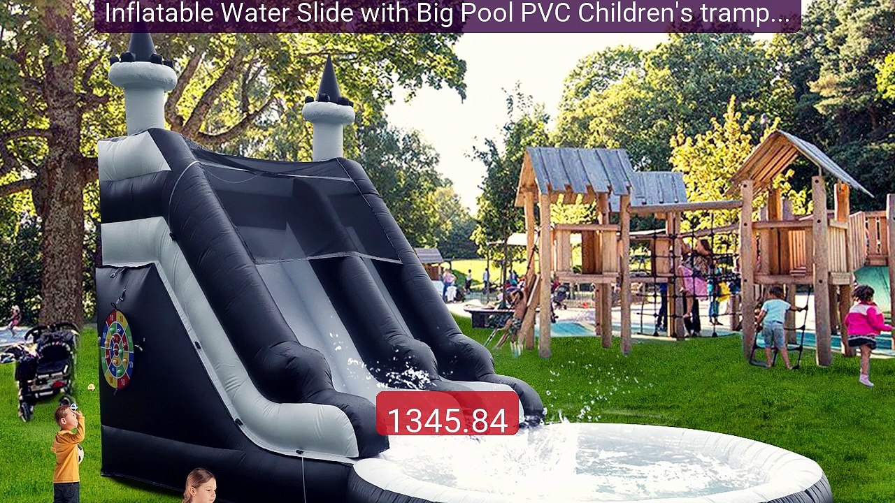 Inflatable Water Slide with Big Pool PVC Children's trampoline... -- Hot Deal 2026 | Limited Offer!