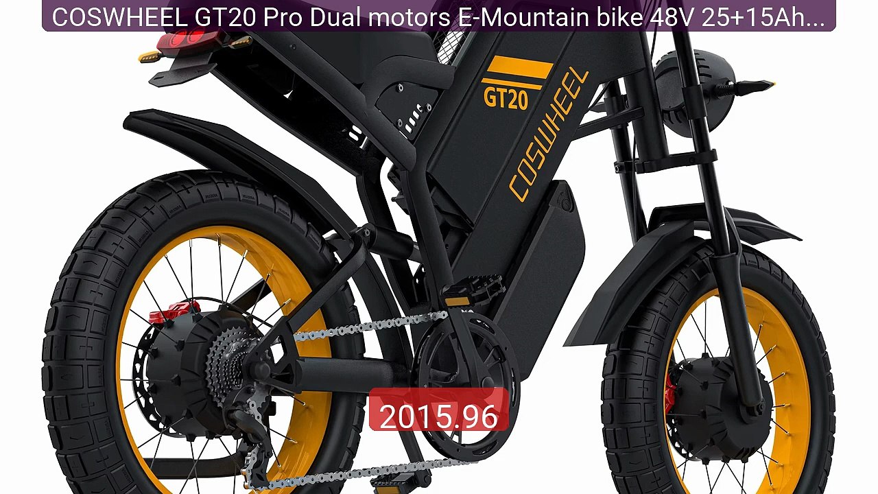 COSWHEEL GT20 Pro Dual motors E-Mountain bike 48V 25+15Ah Dual batt... -- Top Rated 2026 | Buy Now!