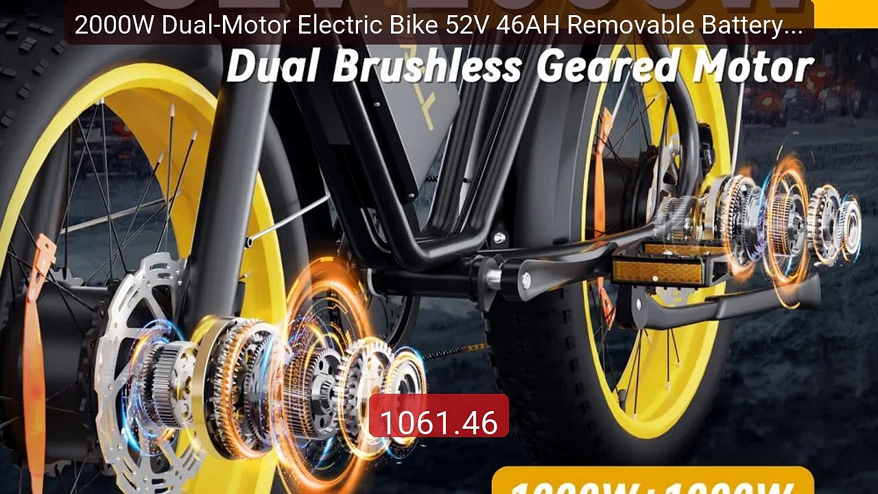 2000W Dual-Motor Electric Bike 52V 46AH Removable Battery Full... -- Best Buy 2026 | Great Quality!