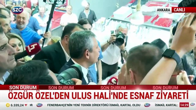 Ulus Hali'nde Özgür Özel izdihamı