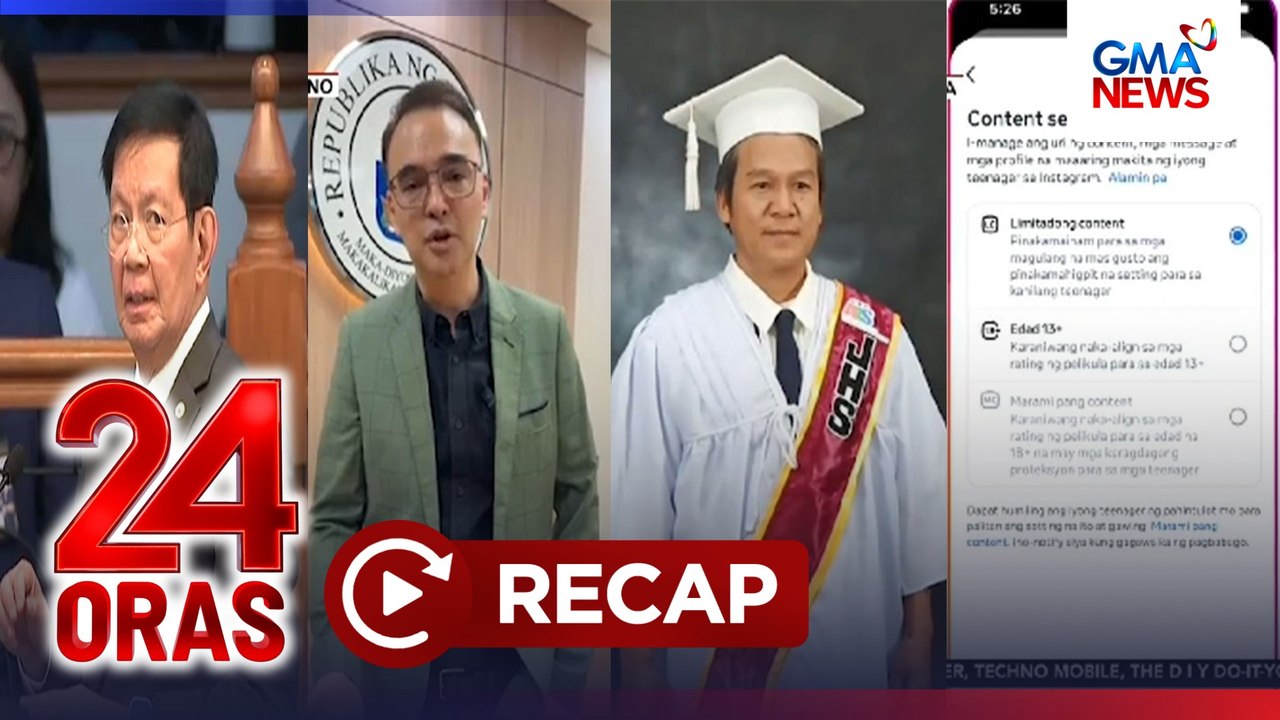 24 Oras: (Part 3) Ligtas na socmed para sa kabataan; P700M ang nasayang sa liderato ni ex-SP Cayetano, ayon kay Lacson; Tatay na pinagsabay ang pamamasada at pag-aaral, atbp
