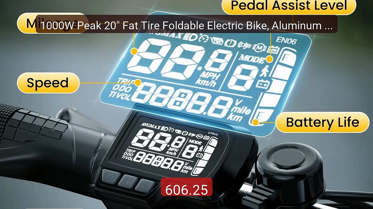 1000W Peak 20" Fat Tire Foldable Electric Bike, Aluminum Fr... -- Top Pick 2026 | Unbeatable Price!