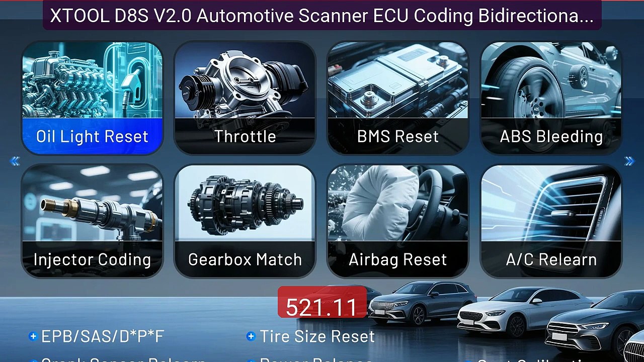 XTOOL D8S V2.0 Automotive Scanner ECU Coding Bidirectional Aut... -- Best Buy 2026 | Great Quality!