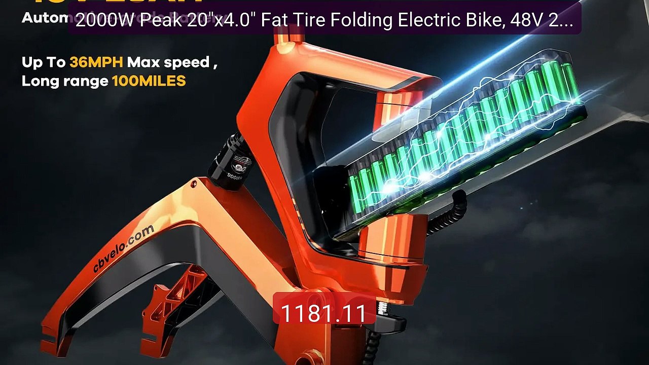 2000W Peak 20"x4.0" Fat Tire Folding Electric Bike, 48V 25A... -- Top Pick 2026 | Unbeatable Price!