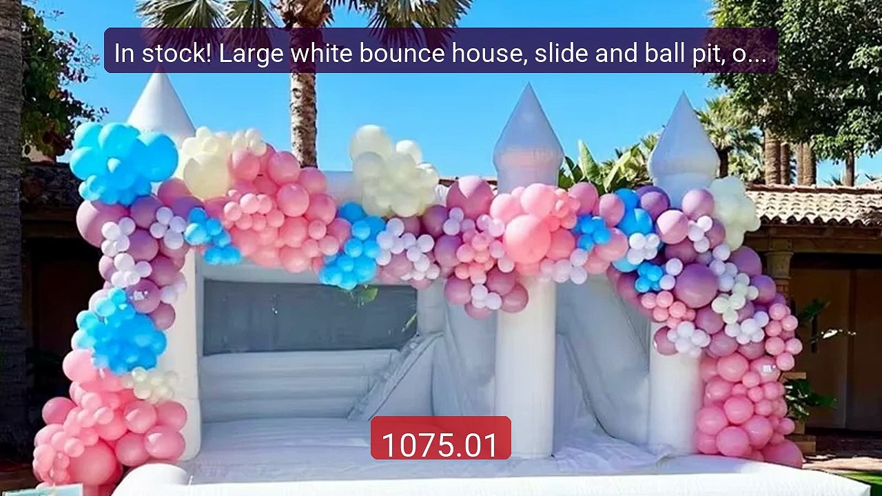 In stock! Large white bounce house, slide and ball pit, outdo... -- Amazing Value 2026 | Must Have!