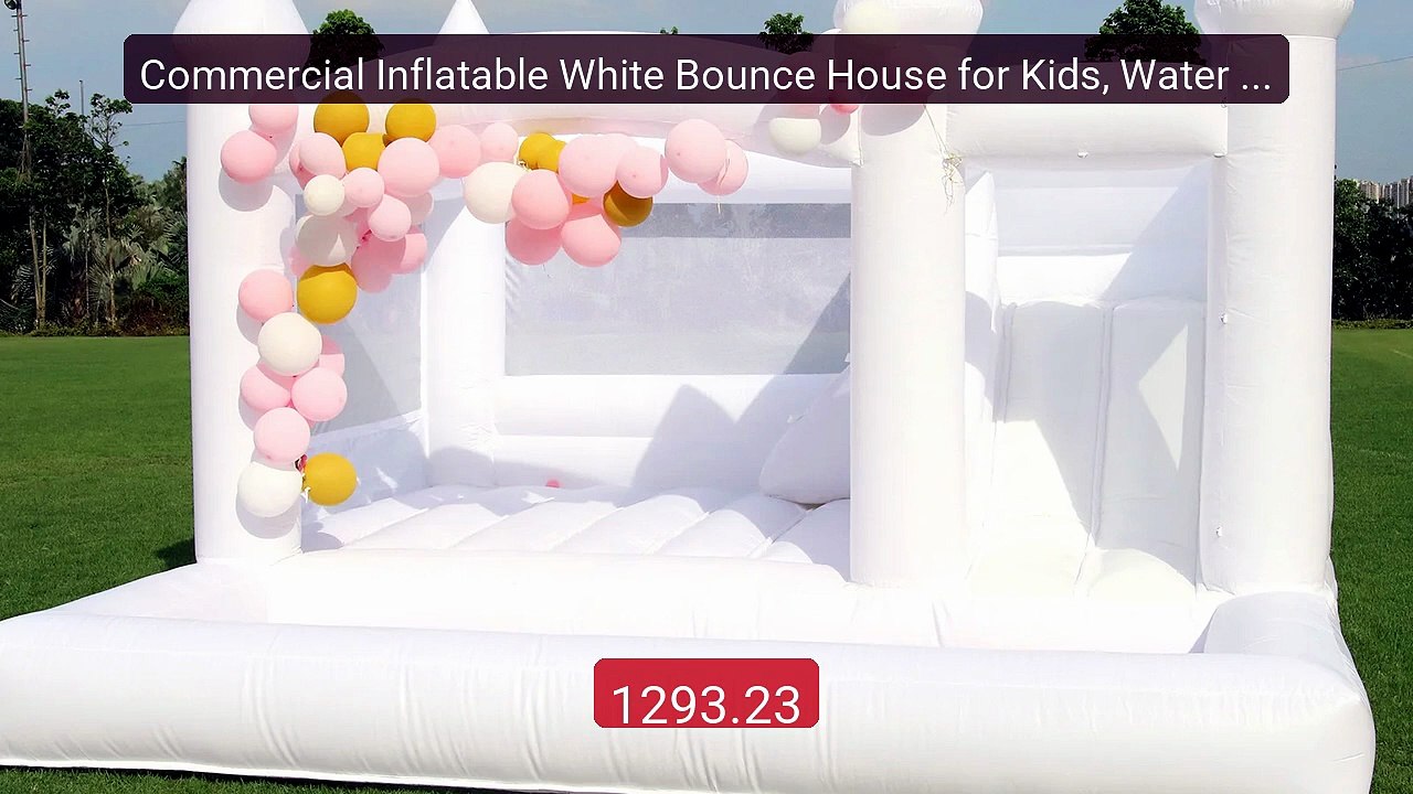 Commercial Inflatable White Bounce House for Kids, Water Slide with... -- Top Rated 2026 | Buy Now!