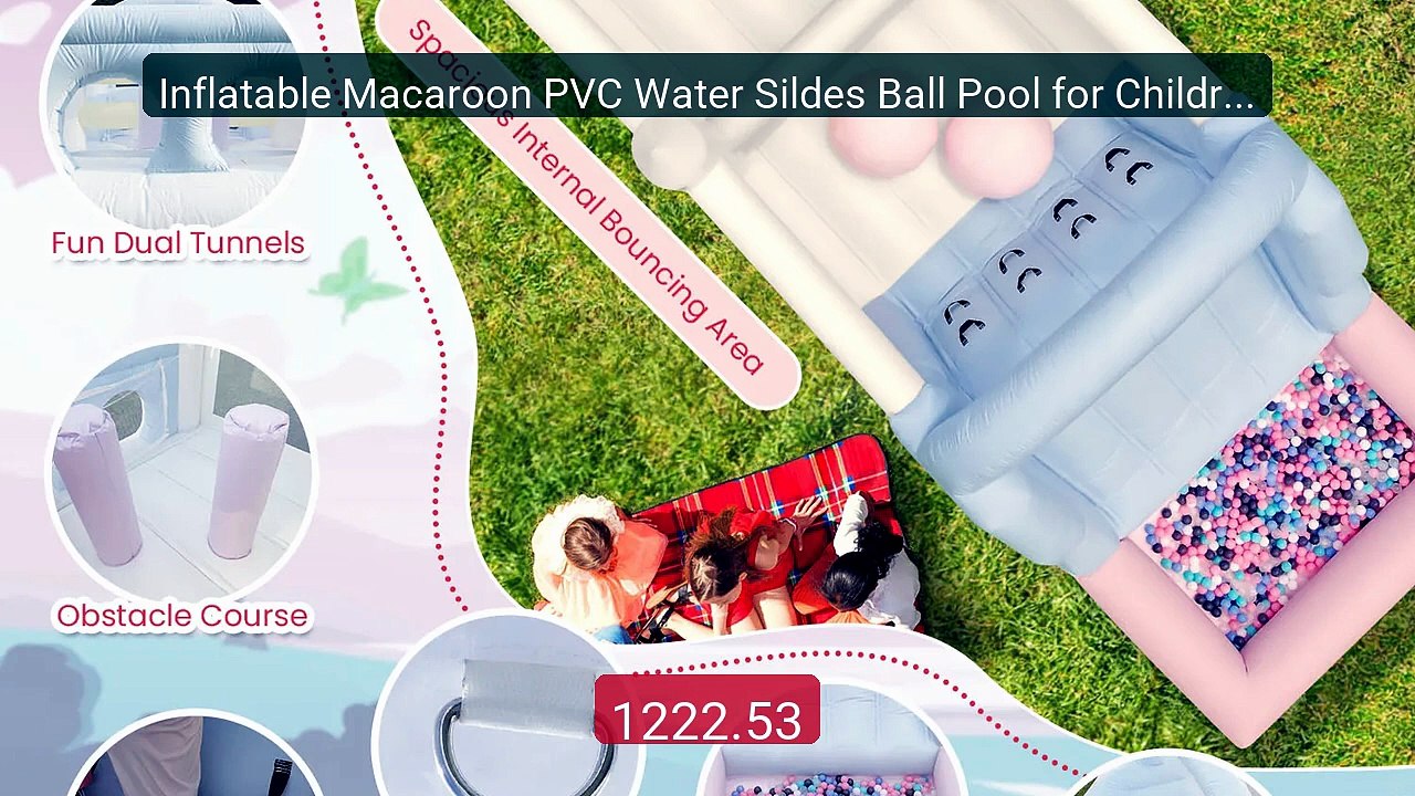 Inflatable Macaroon PVC Water Sildes Ball Pool for Children Ju... -- Hot Deal 2026 | Limited Offer!