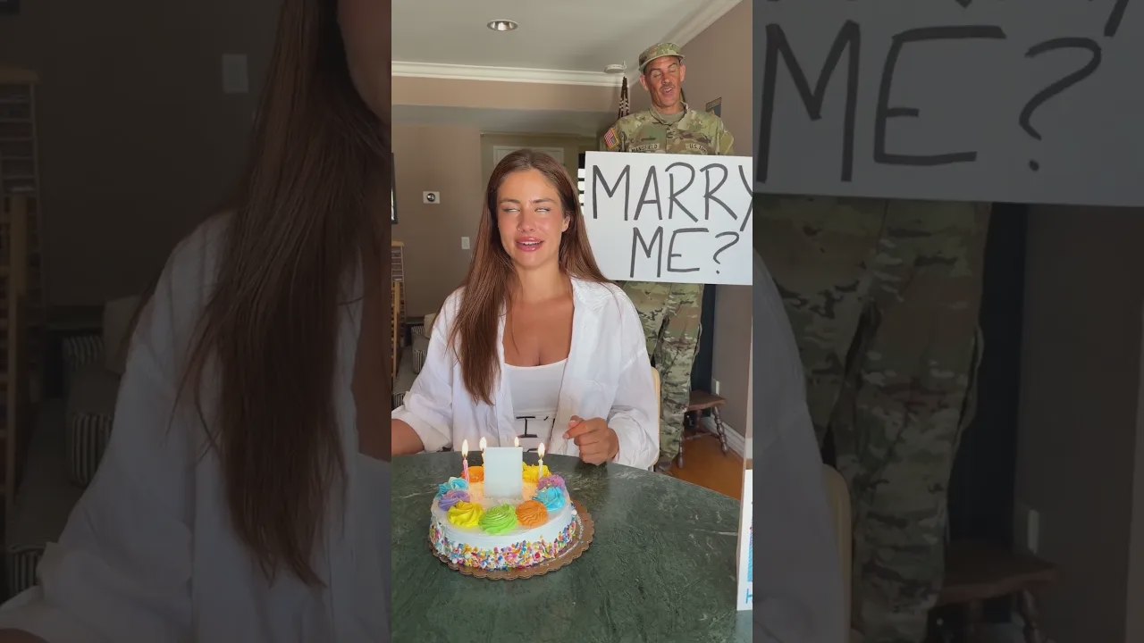 La demande en mariage d’un soldat finit en larmes !