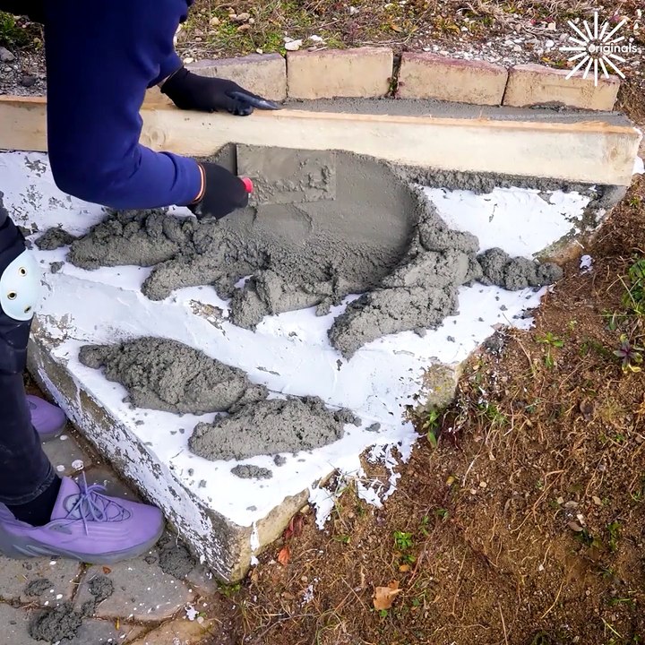 Easy way to fix loose or broken stone steps!