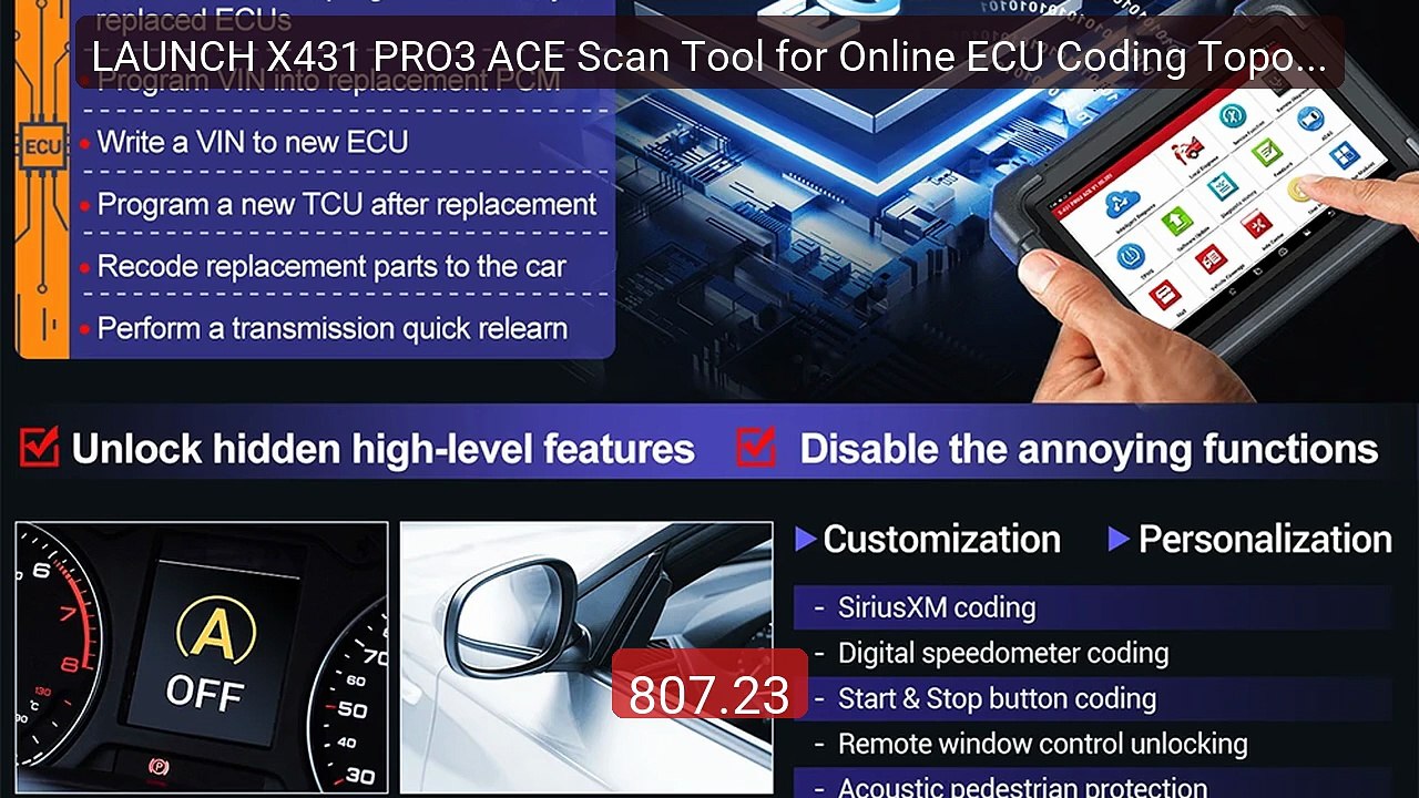 LAUNCH X431 PRO3 ACE Scan Tool for Online ECU Coding Topolo... -- Top Pick 2026 | Unbeatable Price!