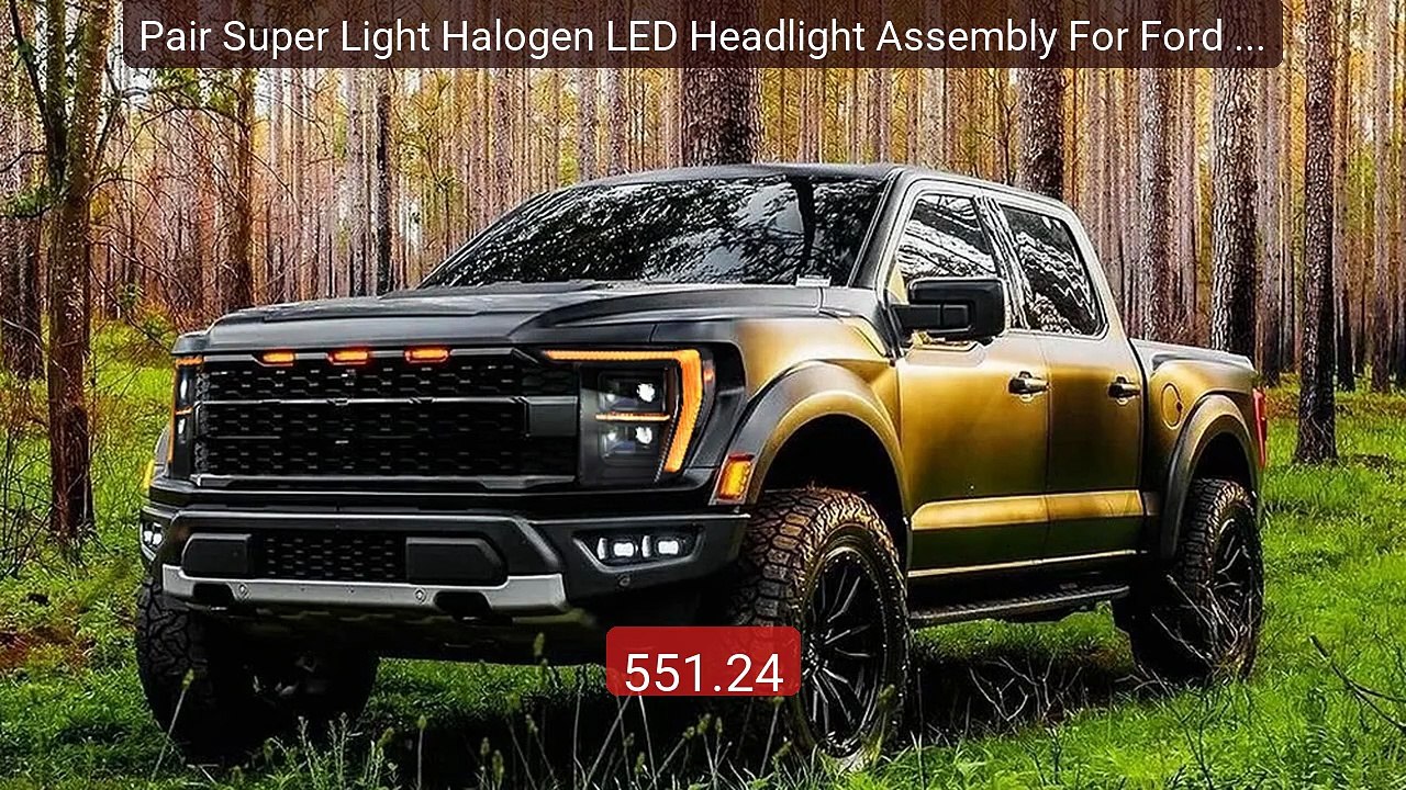 Pair Super Light Halogen LED Headlight Assembly For Ford F150 ... -- Best Buy 2026 | Great Quality!