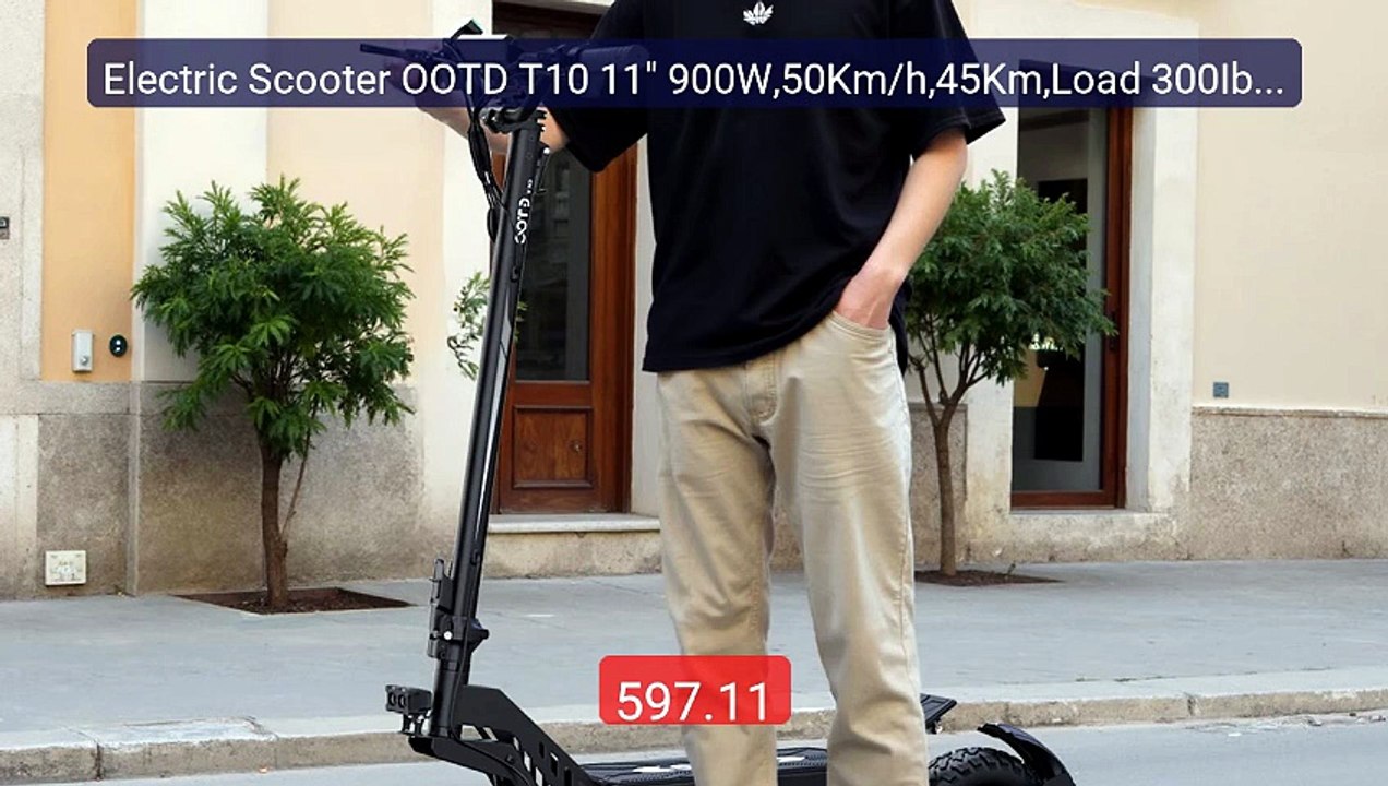 Electric Scooter OOTD T10 11" 900W,50Km/h,45Km,Load 300Ibs,62... -- Amazing Value 2026 | Must Have!