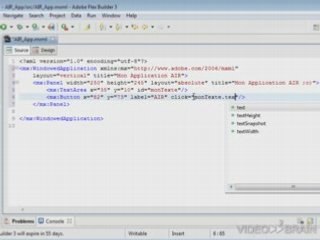 Flex Builder 3 : Première application avec AIR