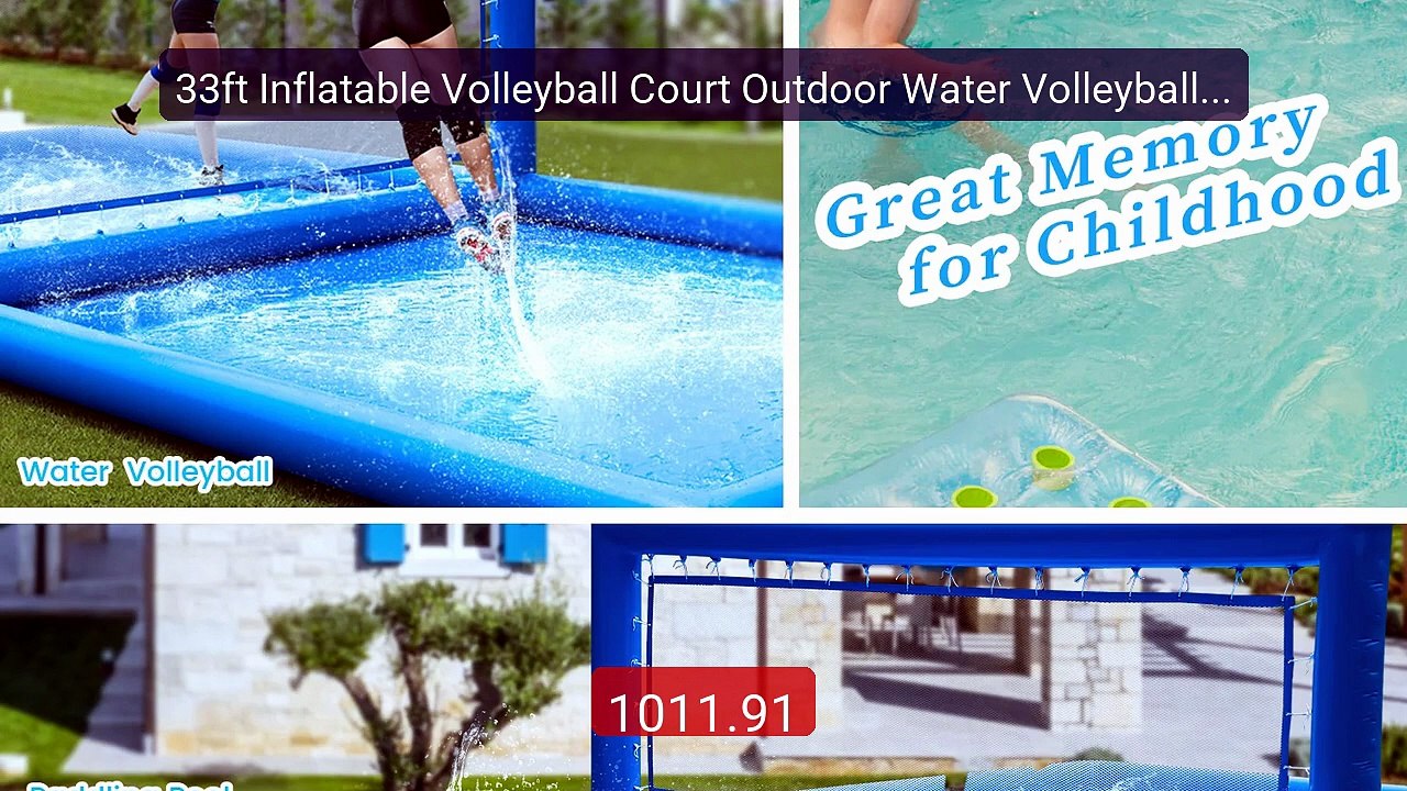 33ft Inflatable Volleyball Court Outdoor Water Volleyball Pool For... -- Best Deal 2026 | Shop Now!