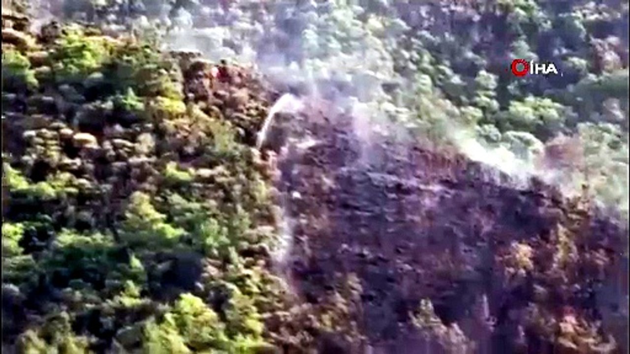 Marmaris’teki yıldırım kaynaklı orman yangını söndürüldü