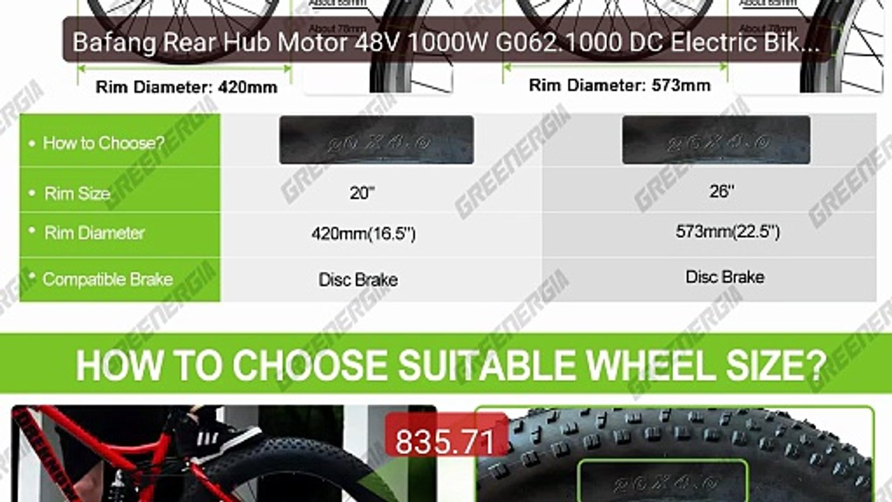 Bafang Rear Hub Motor 48V 1000W G062.1000 DC Electric Bike Con... -- Best Buy 2026 | Great Quality!