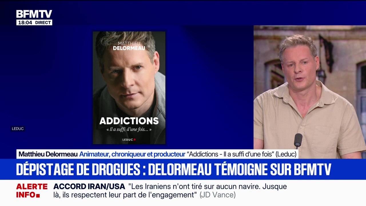 Test anti-drogues au sein des ministères: Matthieu Delormeau affirme que des politiques se sont déjà drogués chez lui