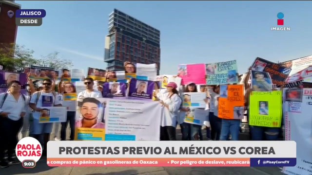 Colectivos marchan mientras Guadalajara vive la justa mundialista | De Pisa y Corre con Paola Rojas