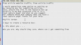 Free Article Website Traffic On Steriods