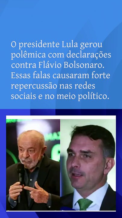 Vídeo - Lula incita violência política e rede social tem 1.600 ameaças a Flávio Bolsonaro em 24 horas