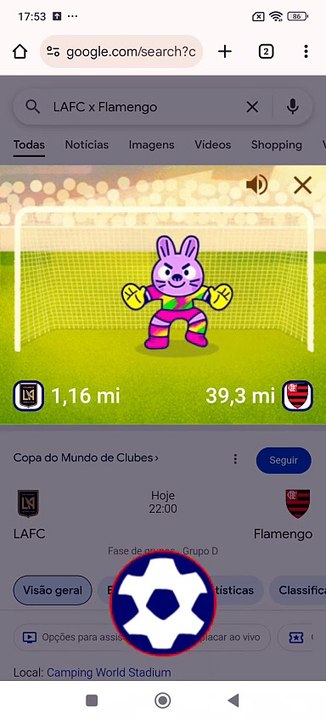Los Angeles FC x Flamengo - Partida 4-5 - Mini Cup Google Copa do Mundo de Clubes