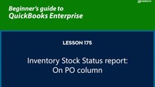 175 - Inventory Stock Status report: On PO column
