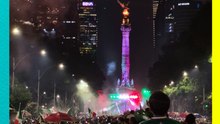 ¡Los mexicanos celebran desde el Ángel de la Independencia el gane de México!