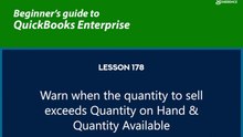 178 - Warn when the quantity to sell exceeds Quantity on Hand & Quantity Available