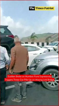 Sudden Brake on Mumbai–Pune Expressway Triggers Three-Car Pile-Up on Missing Link Bridge
