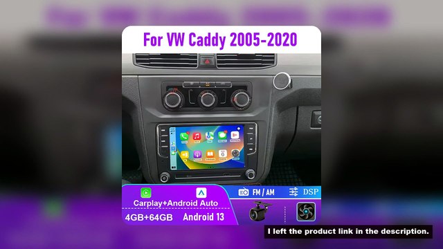 7 For VW Caddy 2005-2020 Wireless Carplay Car Radio Head Unit Apple Android 13 GPS Multimedia Play