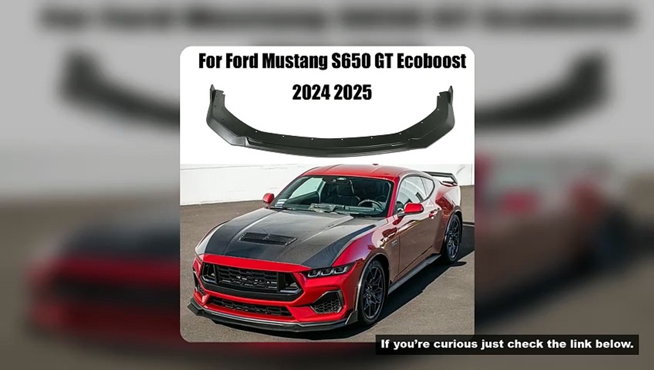 For Ford Mustang S650 GT Ecoboost 2024 2025 Car Front Bumper Lip Spoiler Splitter Matte Glossy Black