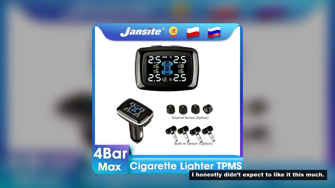 Jansite Car TPMS Tire Pressure Monitoring System Sensors Cigarette Lighter with USB Port Tpms Contro